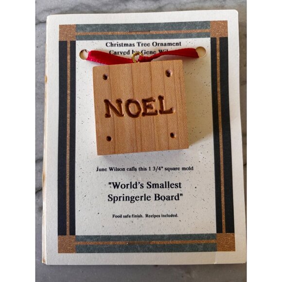 Springerle Gene Wilson Carved Wooden Mini Christmas Tree Ornament Cookie Stamp - Picture 3 of 5